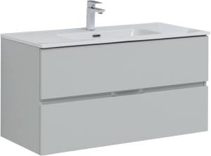Тумба под раковину Aquanet Алвита New 100 277520 2 ящика, серый
