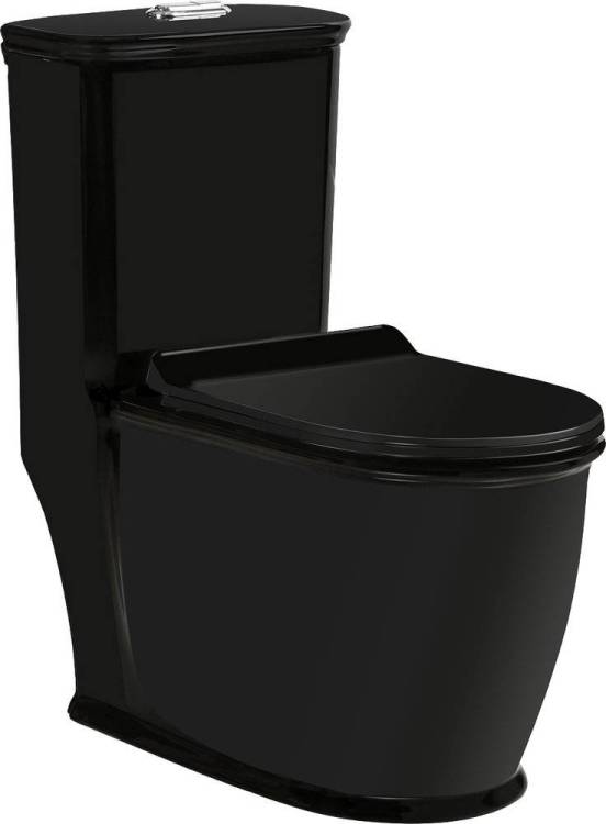 Унитаз-моноблок SantiLine SL-5019МB безободковый, с микролифтом
