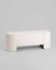 Банкетка Stool Group Taks LV-112-S000 белый, букле, с местом для хранения фото 2