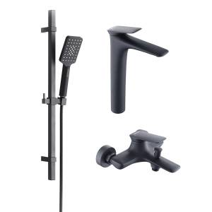 Душевой комплект BOND Cube B03-5788 3x1, черный матовый