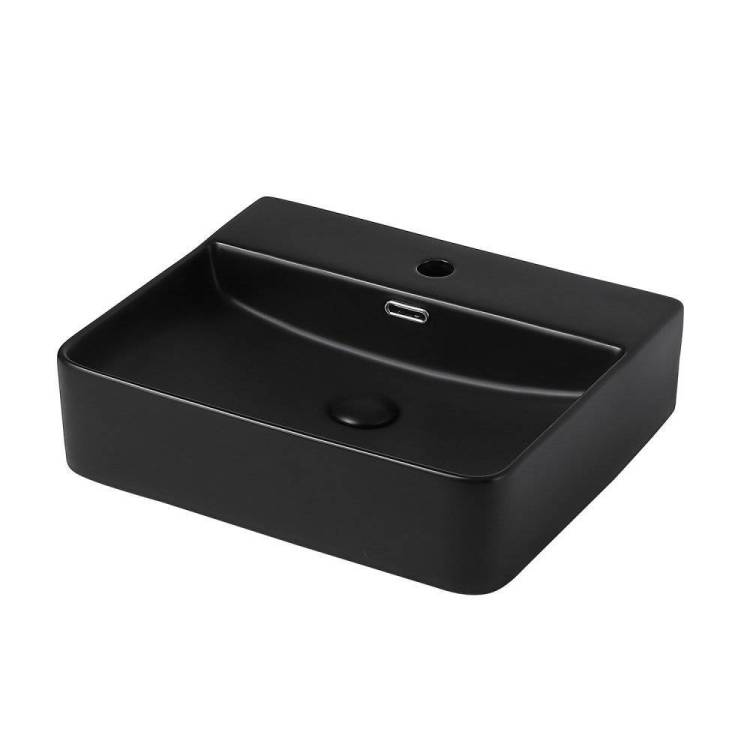 Раковина Abber Rechteck AC2203MB 50 см, черная матовая