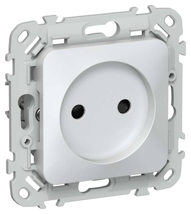 Розетка 1-местная с защитными шторками IEK Flite FI-R13-10-1-K36 жемчуг