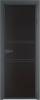 Межкомнатная дверь Profil Doors 2 AX цвет профиля Серая ночь, стекло безопасное 6 мм монохром черный 700x2000