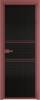 Межкомнатная дверь Profil Doors 2 AX цвет профиля Красный антрацит, стекло безопасное 6 мм мору черный 700x2000