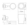 Стакан с держателем Wasserkraft K-28128 одинарный, хром фото 3