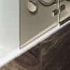 Шторка на ванну MaybahGlass MGV-917-4 99x140, поворотная, стекло бронза матовая 6 мм, профиль хром глянцевый фото 5