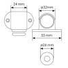 Дверной ограничитель Morelli MDS-1 PC хром, магнитный фото 2
