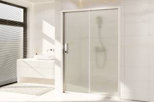 Душевая дверь в нишу Royal Bath Accord RB165HS-C-ST профиль сатин, стекло матовое, 165x200