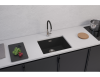Мойка кухонная Alveus Granital Omni 30 1150055 Carbon-G91 с сифоном, 55x45 фото 3