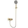 Смеситель для ванны AQUAme Imola AQM6712BG с душевым набором, золото шлифованное
