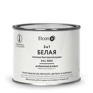 Грунт-эмаль по ржавчине 3 в 1 Elcon матовая белая 0.4 кг