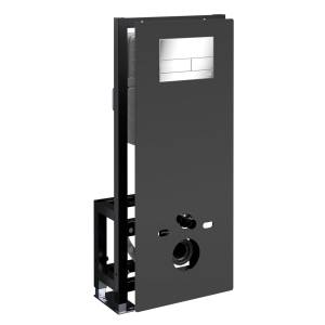 Система инсталляции для унитазов Wasserkraft Glan 66TLT.010.ME.BL.CH04 клавиша хром