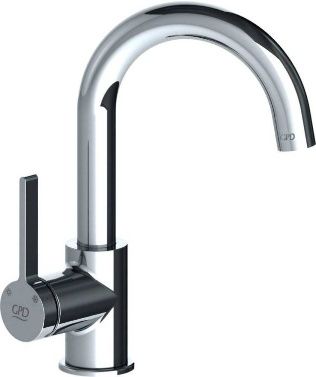 Смеситель для раковины GPD Gildo MTL165 для раковины, хром