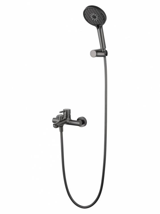 Смеситель для ванны с душем Wonzon & Woghand Solo WW-639032-1-BGM темный графит