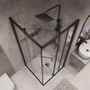Душевой уголок Niagara Nova NG-6833-34BLACK профиль черный матовый, стекло прозрачное, 90x90x195 фото 5
