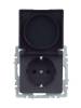 Розетка 1-местная с заземлением, шторками и крышкой IEK Brite BR-R16-16-44-K53 графит фото 6