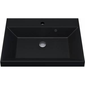 Раковина Uperwood Classic Quartz 291030002 черная матовая, уголь, 60x45 Раковина Uperwood Classic Quartz 291030002 черная матовая, уголь, 60x45