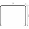 Зеркало Uperwood Modul 3049345677 с подсветкой, сенсорная кнопка, антизапотевание, теплая подсветка, черное, 100x80 см фото 3