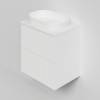 Тумба с раковиной La Fenice Terra Twin Bianco NFNC-01-TER-B-60-2-3-GL-GG белая матовая, 60 см