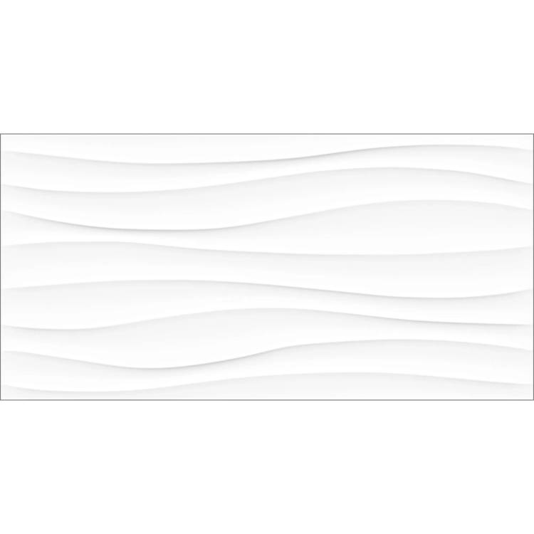 Керамогранит Global Tile Princess GT40805853MR Белый Волна 40x80