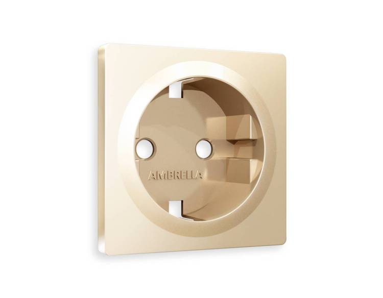 Лицевая панель для электрической розетки с заземлением Ambrella Volt Alfa AP6060