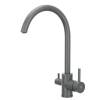 Смеситель для кухни Rush SUS9035-37Grey с подключением к фильтру, серый графит
