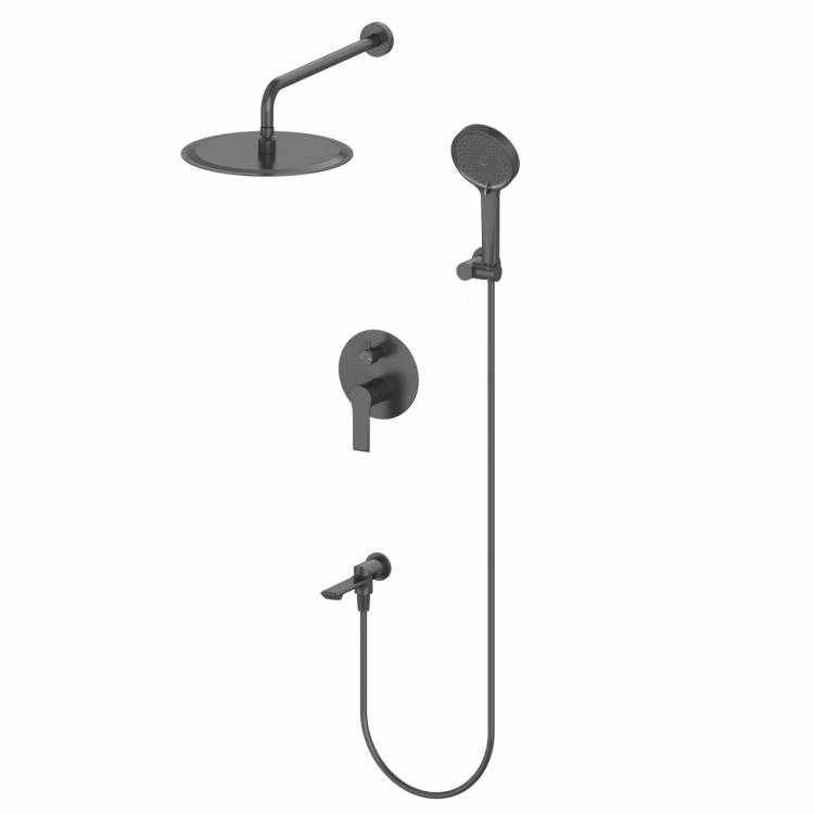 Душевой комплект Wonzon & Woghand WW-88939079-MB встраиваемый, черный