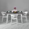 Стол Bradex Home Oslo RF 0585 мрамор сиена, белый 120(160)x80x76 фото 8