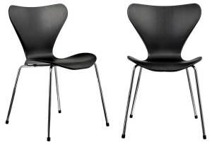 Комплект стульев Bradex Home Seven Style FR 0425P черный 2 шт.