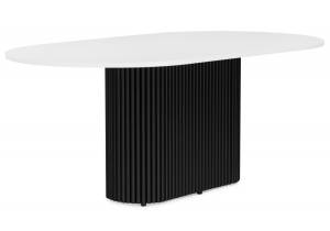 Стол Notta Барон О 620210 белая пленка шагрень, черный 180x90x75