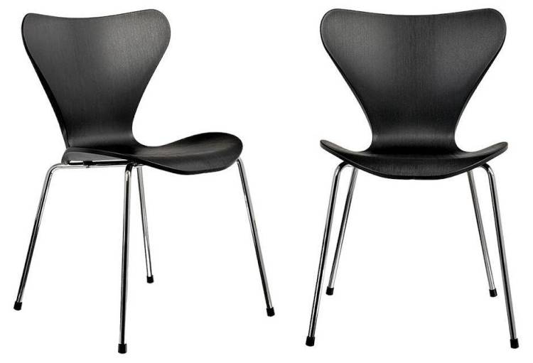 Комплект стульев Bradex Home Seven Style FR 0425P черный 2 шт.
