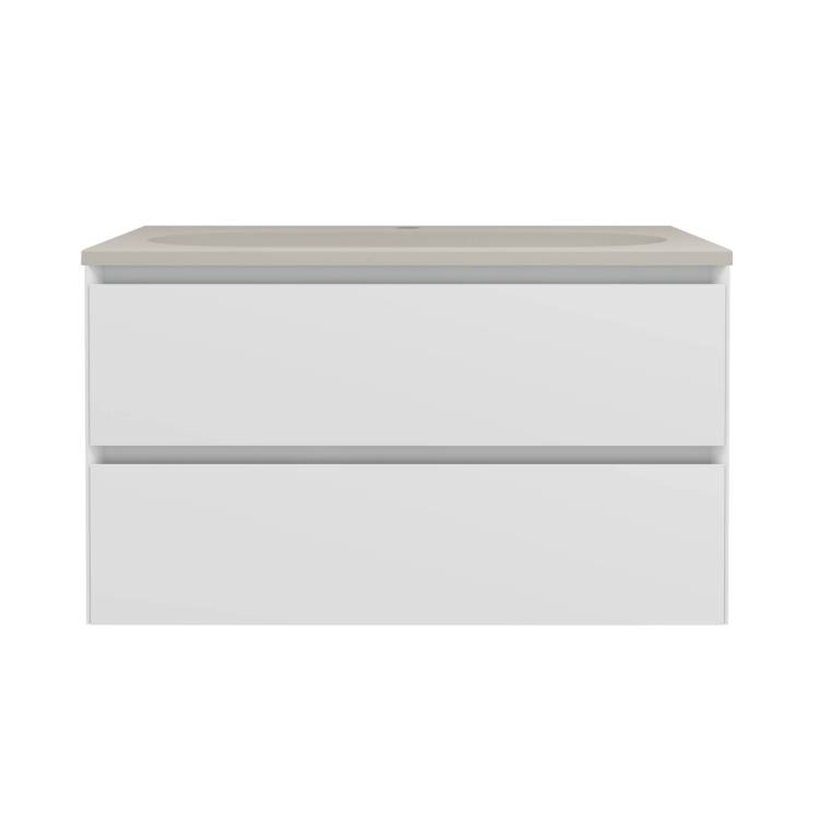 Тумба под раковину Vincea Luka Soft-Touch (Люка Софт-Тач) VMC-2L800MW матовый белый, 80 см