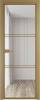 Межкомнатная дверь Profil Doors 3 AX цвет профиля Золото, стекло безопасное 6 мм ромб белый 700x2000