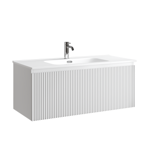 Тумба под раковину Sancos Snob R 1.0 SNR1.0100W c одним ящиком Soft close, Bianco, 99.5x44.5x40.6