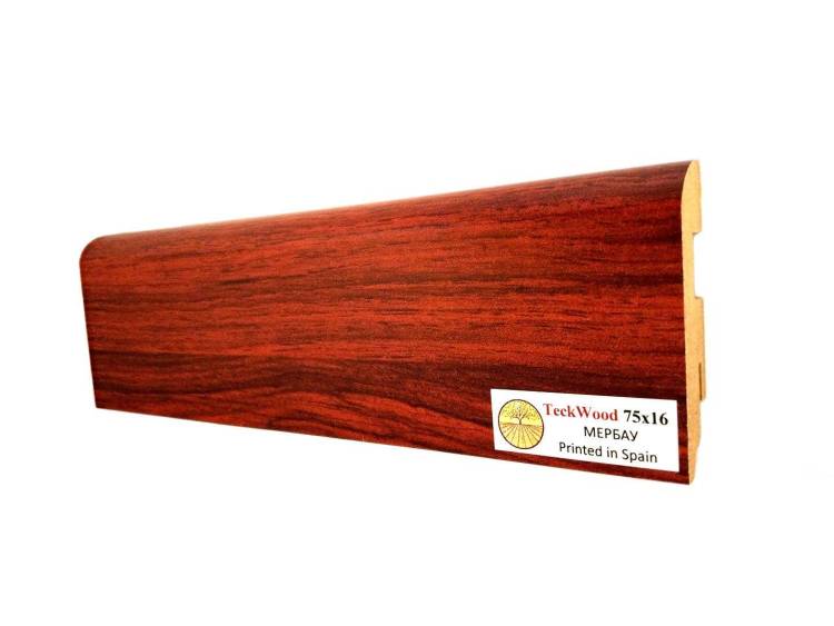 Плинтус МДФ TeckWood цветной Мербау (Merbau) 2150х75х16