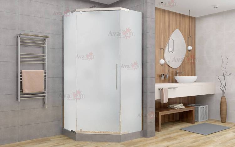 Душевой уголок AvaCan PC90MT профиль хром, стекло матовое, 90x90x195