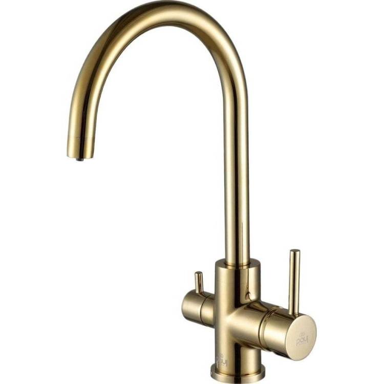 Смеситель для кухни Paulmark Essen Es213211-G золотой