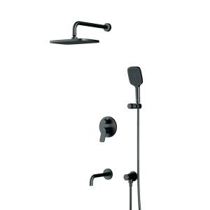 Душевой комплект Am.Pm X-Joy FB85A3RH42 черный, со смесителем