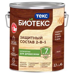 Защитный состав 2-в-1 Текс Биотекс вишня 2.7 л