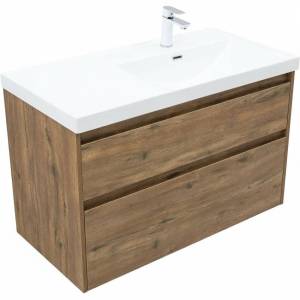 Тумба с раковиной Aquanet Nova Lite 2.0 100 R 365913 Дуб рустикальный