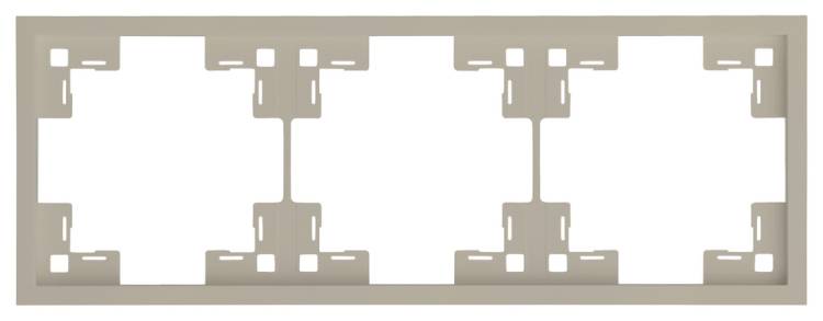 Трехместная рамка Rikett Standart 35830 LT латте
