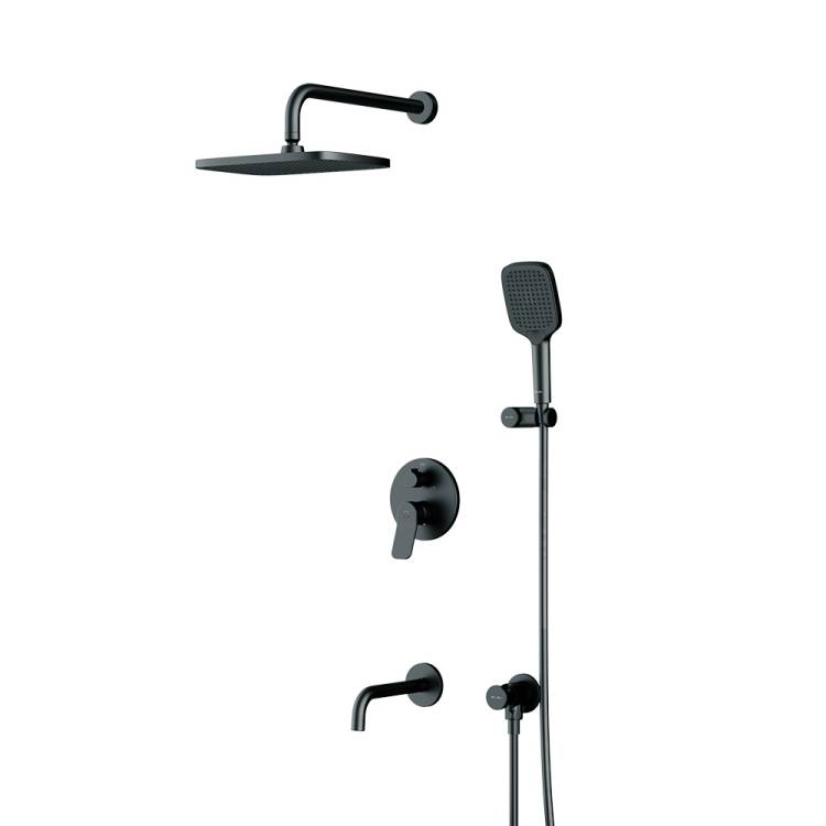 Душевой комплект Am.Pm X-Joy FB85A3RH42 черный, со смесителем