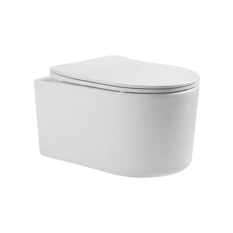 Унитаз подвесной Aquatek Мия AQ2004T-00 безободковый, с крышкой-сиденьем микролифт