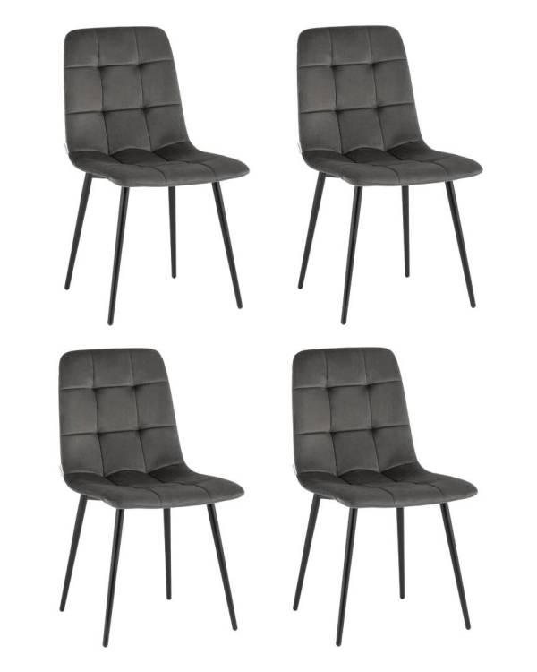 Набор из 4 стульев Stool Group Одди AV 406N-Cst-08 X4 темно-серый