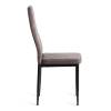 Стул Tetchair Easy (mod. JSC02-1) 21254 металл, флок, Dark grey (темно-серый) HLR24/черный фото 2