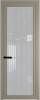 Межкомнатная дверь Profil Doors 1 AGP цвет профиля Никель матовый, стекло безопасное 6 мм страйп 600x2000