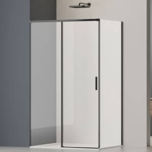 Душевой уголок Vincea Soft 2 VSR-3SO29013CLB профиль черный, стекло прозрачное, 130x90x200