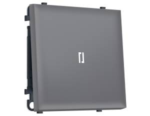 Комплект механизма 1-клавишного проходного выключателя Ambrella Volt Sigma MS862035 платиново-серый мягкое касание