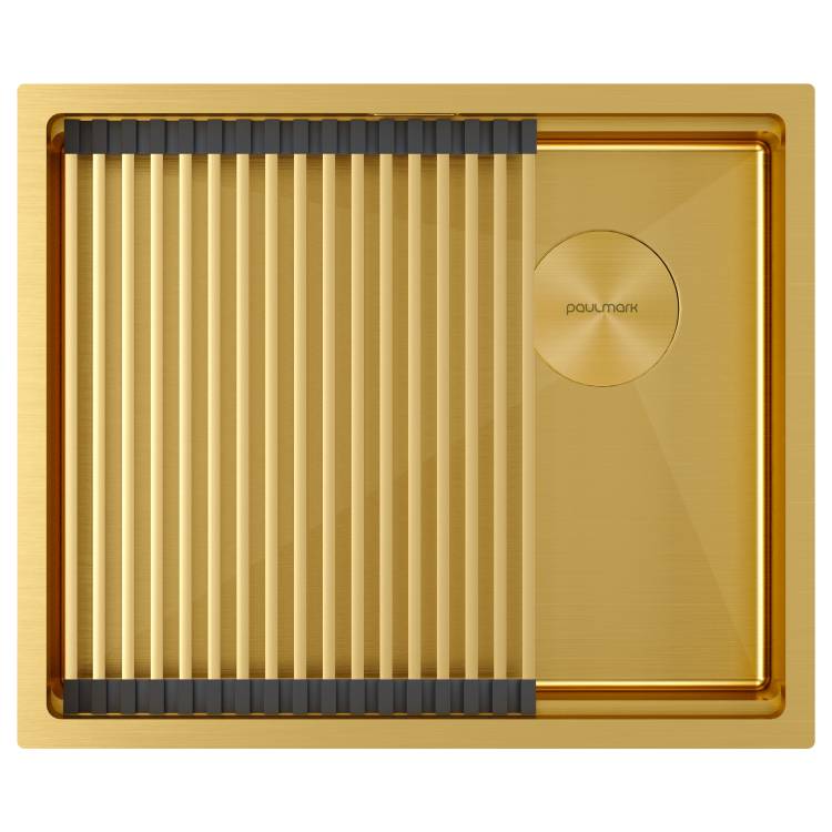 Мойка кухонная Paulmark Next-Pro 54 Uni PM705445-BG Брашированное Золото, 54x45
