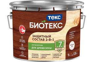 Защитный состав 2-в-1 Текс Биотекс беленый дуб 9 л